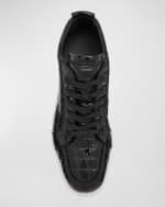 Image 5 of 5: Christian Louboutin Men's Rantulow Orlato Croc-Effect Low-Top Sneakers
