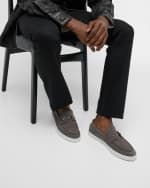 Image 2 of 6: Christian Louboutin Men's Chambeliboat Suede Boat Shoes