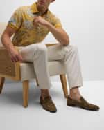 Image 2 of 6: Christian Louboutin Men's Dandelion Petunia Suede Loafers