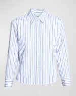 Image 2 of 7: Dries Van Noten Clavini Striped Button-Front Shirt