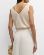 Image 5 of 6: Kobi Halperin Sailor Sleeveless V-Neck Blouse