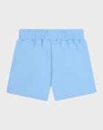 Image 2 of 2: Kenzo Boy's Logo Embroidered Fleece Bermuda Shorts, 12M-3T