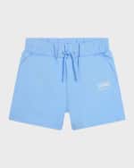 Image 1 of 2: Kenzo Boy's Logo Embroidered Fleece Bermuda Shorts, 12M-3T