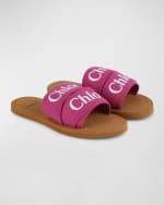 Image 4 of 5: Chloe Girl's Mini Me Woody Slide Sandals, Toddlers/Kids