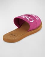Image 3 of 5: Chloe Girl's Mini Me Woody Slide Sandals, Toddlers/Kids