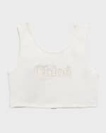 Image 1 of 5: Chloe Girl's Embroidered Tank Top, Size 4-5