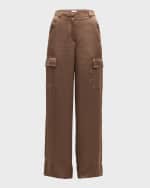 Image 1 of 6: Marella Khat Straight-Leg Cargo Pants