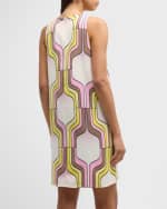 Image 4 of 6: Marella Agordo Geometric-Print Mini Shift Dress