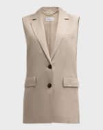 Image 2 of 6: Marella Palk Single-Breasted Pick Stitch Vest