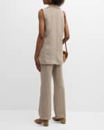 Image 3 of 6: Marella Palk Single-Breasted Pick Stitch Vest