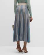 Image 4 of 6: Marella Lodola2 Striped A-Line Midi Skirt