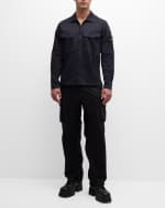 Image 5 of 6: Stone Island Men's Garment-Dyed Overshirt