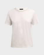 Image 2 of 6: FABIANA FILIPPI Beaded Crewneck Cotton Jersey T-Shirt