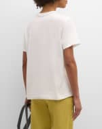 Image 4 of 6: FABIANA FILIPPI Beaded Crewneck Cotton Jersey T-Shirt