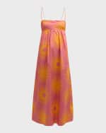 Image 2 of 6: Cala de la Cruz Pala Tie-Back Organic Cotton Midi Dress