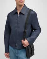 Image 2 of 6: Christian Louboutin Men's Groovy North-South Leather Crossbody Bag