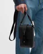 Image 3 of 6: Christian Louboutin Men's Groovy North-South Leather Crossbody Bag