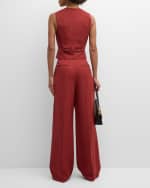 Image 4 of 7: ARGENT Button-Down Twill Waistcoat