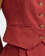 Image 6 of 7: ARGENT Button-Down Twill Waistcoat