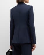 Image 4 of 5: ARGENT Single-Button Seasonless Wool Blazer