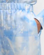 Image 6 of 6: Lafayette 148 New York Riverside High-Rise Floral-Print Silk Pants