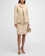 Image 5 of 7: Lafayette 148 New York Tailored Button-Down Floral Jacquard Jacket