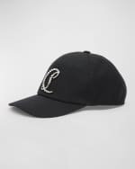 Image 1 of 2: Christian Louboutin Men's Mooncrest CL-Rhinestone Baseball Cap