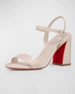 Image 2 of 6: Christian Louboutin Miss Jane Red Sole Ankle-Strap Sandals