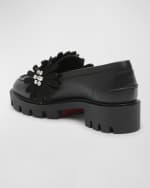 Image 2 of 5: Christian Louboutin Flora Flowers Red Sole Casual Loafers