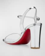 Image 3 of 6: Christian Louboutin Atmospheria Metallic Sphere Red Sole Sandals