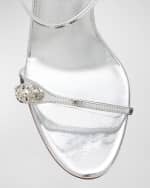 Image 4 of 6: Christian Louboutin Atmospheria Metallic Sphere Red Sole Sandals