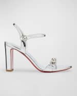 Image 1 of 6: Christian Louboutin Atmospheria Metallic Sphere Red Sole Sandals