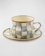 Image 3 of 3: MacKenzie-Childs Sterling Check Enamel Teacup