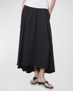 Image 1 of 4: Enza Costa Twill Circle Midi Skirt