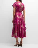 Image 3 of 6: Pierre-Louis Mascia Floral-Print Silk Midi Wrap Dress