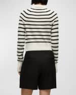 Image 3 of 5: Veronica Beard Cheshire Striped Cashmere Cardigan