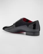 Image 3 of 6: Christian Louboutin Men's Chickito Patent Leather Derby Shoes