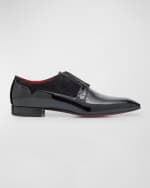 Image 1 of 6: Christian Louboutin Men's Chickito Patent Leather Derby Shoes