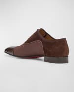 Image 3 of 6: Christian Louboutin Men's AC Greggo Textile and Leather Oxfords
