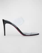 Just Nothing Clear Red Sole Slide Sandals