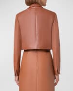 Image 4 of 6: Akris Gian Leather Short Jacket