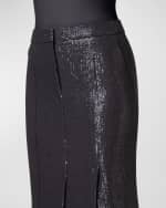 Image 5 of 5: Akris Silk Chiffon Sequin Maxi Skirt