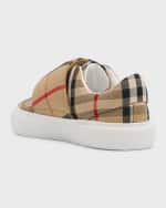 Image 2 of 5: Burberry Kid's James Check-Print Sneakers, Toddlers/Kids