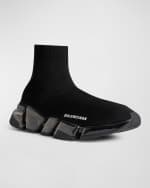Image 5 of 6: Balenciaga Men's Speed 2.0 Clear-Sole Knit Runner Sneakers