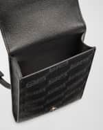 Image 5 of 6: Balenciaga Men's Monogram Coated Canvas Phone Holder