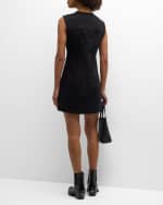 Image 2 of 5: FRAME Seamed Scoop-Neck Denim Mini Dress