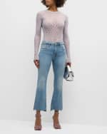 Image 4 of 5: FRAME Long-Sleeve Mesh Top