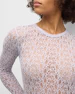 Image 5 of 5: FRAME Long-Sleeve Mesh Top