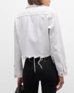 Image 4 of 6: FRAME Le Vintage Distressed Denim Jacket