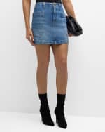 Image 2 of 6: FRAME Denim Cargo Mini Skirt